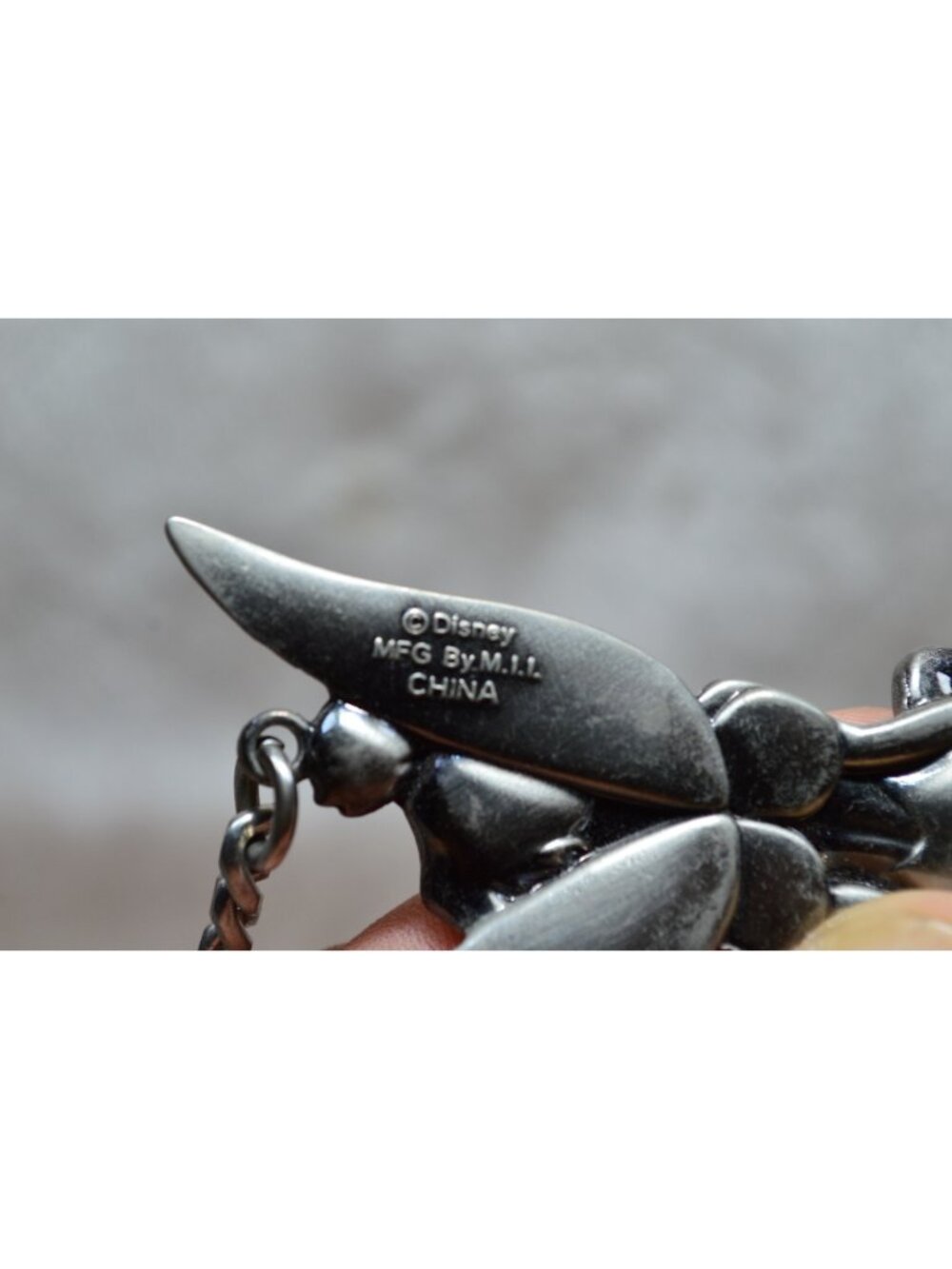 Disney Tinker Bell Pewter Keychain Sassy Fairy Metal Key Ring Bag Charm Retro - Picture 3 of 5